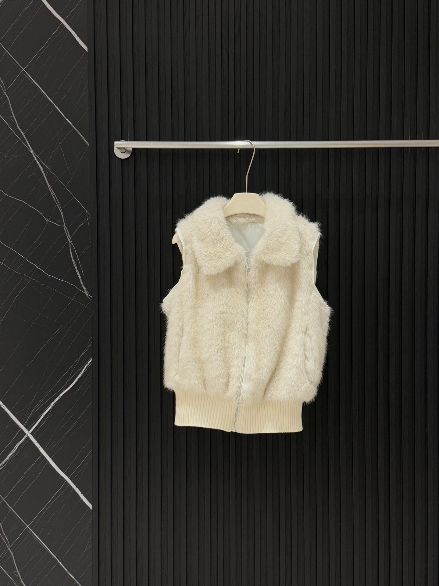 Moncler Faux Fur Convertible Jacket