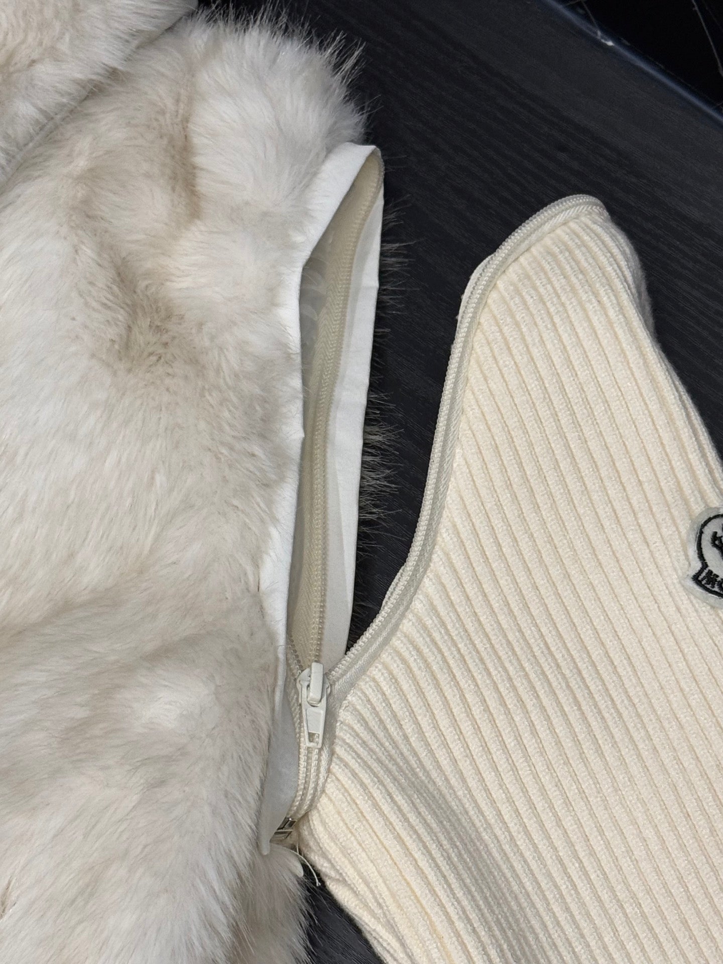 Moncler Faux Fur Convertible Jacket