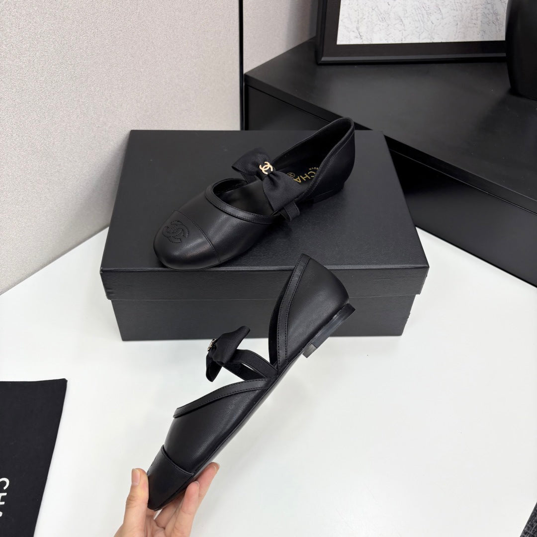 Chanel 2025 Hollow Bow Ballet Flats – 2025 Collection
