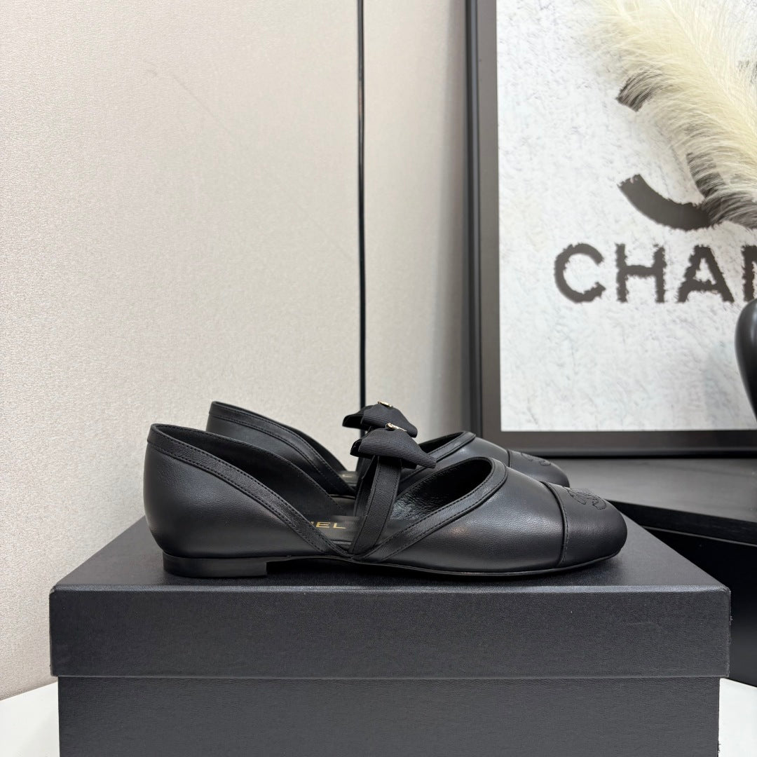 Chanel 2025 Hollow Bow Ballet Flats – 2025 Collection