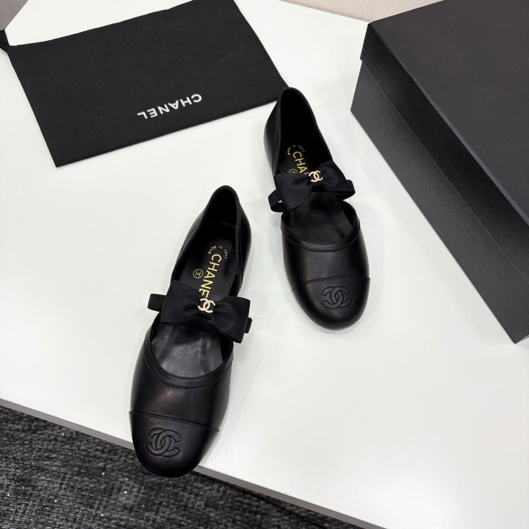 Chanel 2025 Hollow Bow Ballet Flats – 2025 Collection