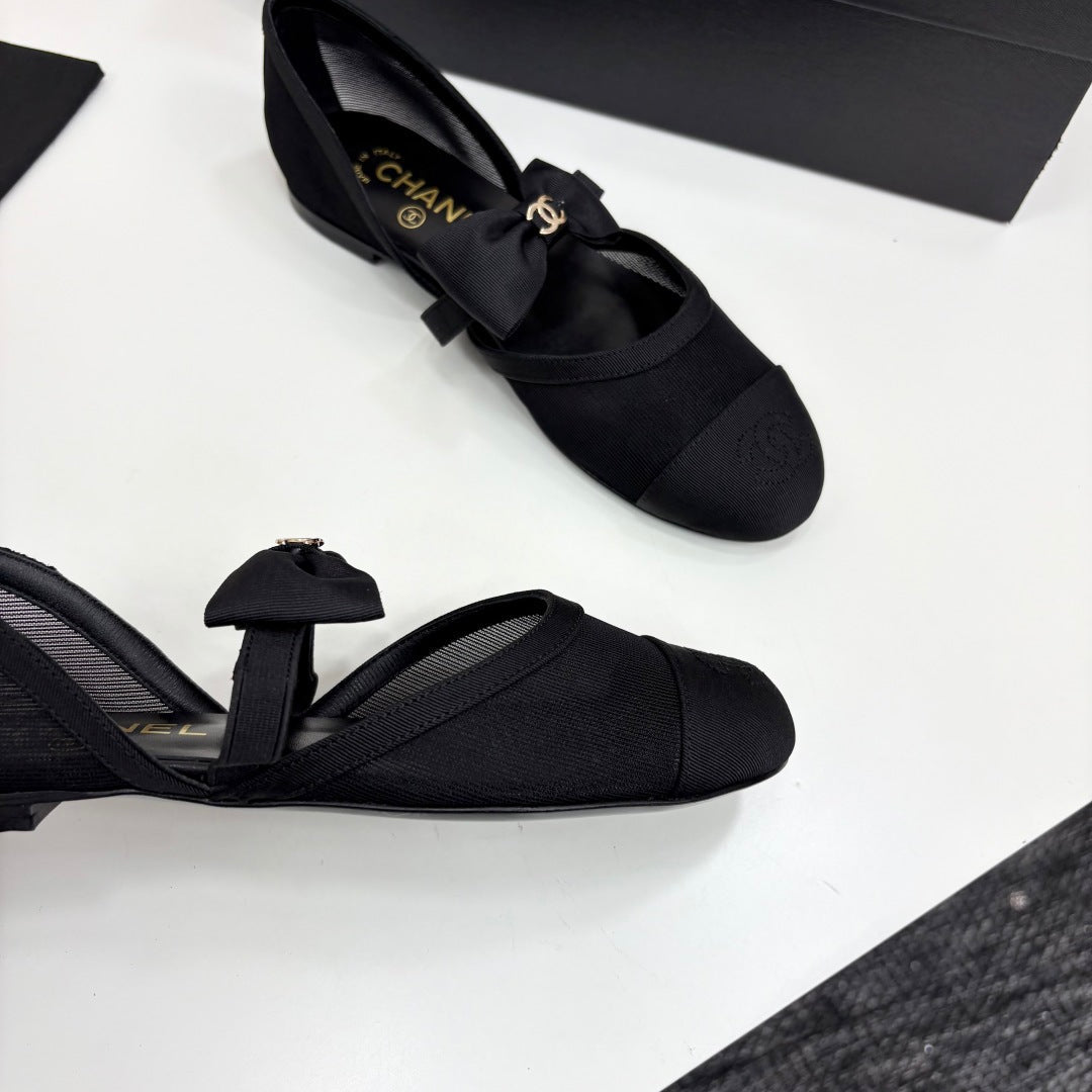 Chanel 2025 Hollow Bow Ballet Flats – 2025 Collection