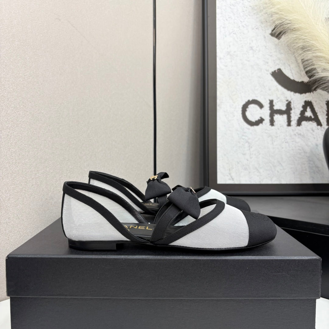 Chanel 2025 Hollow Bow Ballet Flats – 2025 Collection