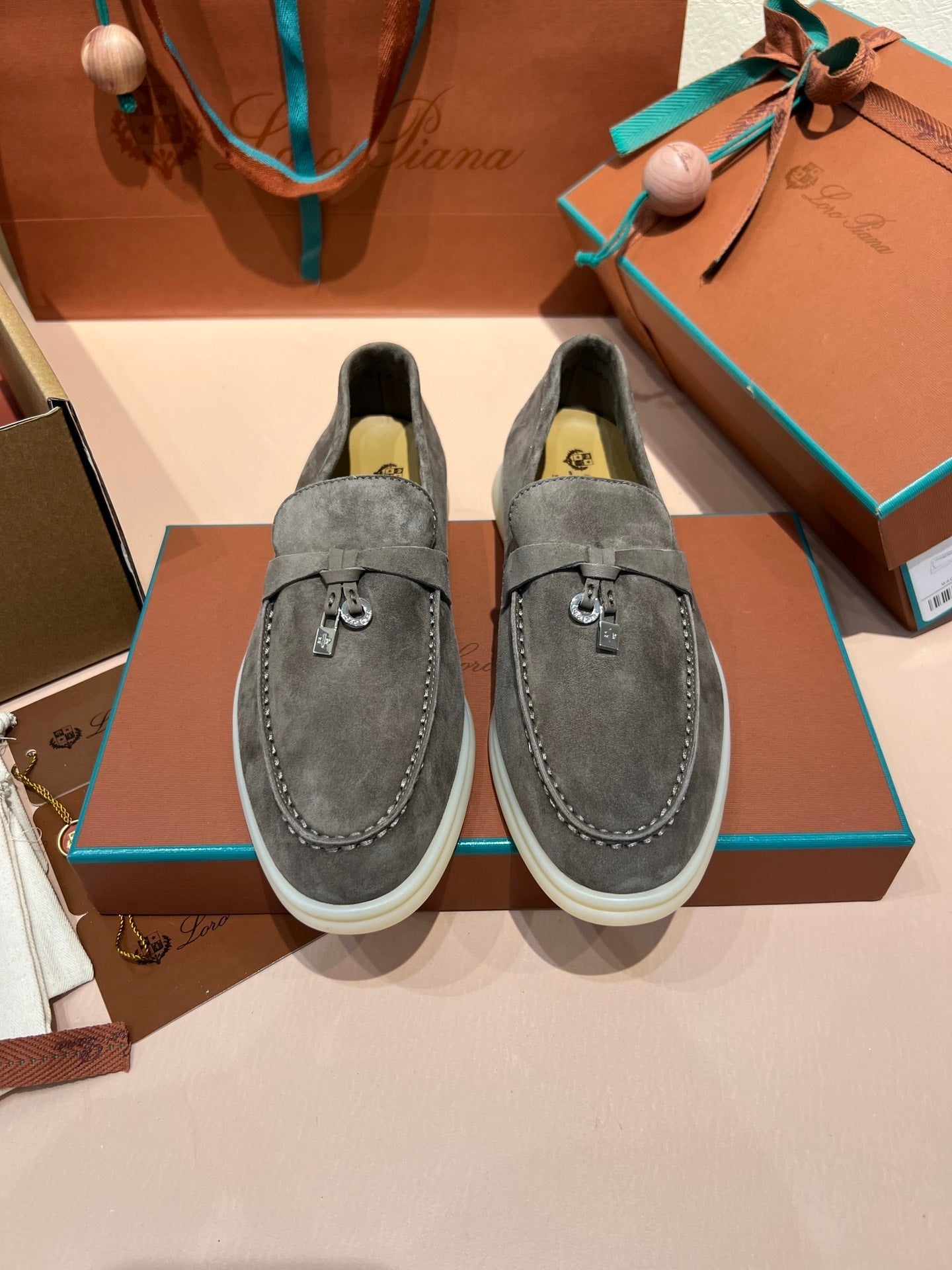 Loro Piana My Charms Suede Loafers